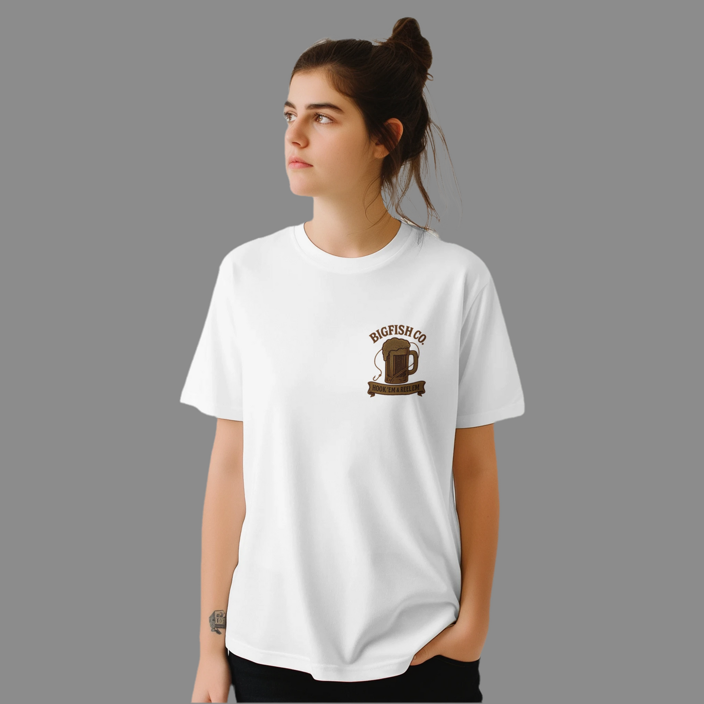 Unisex Crewneck T-shirt | Hook' em, Reel' em !